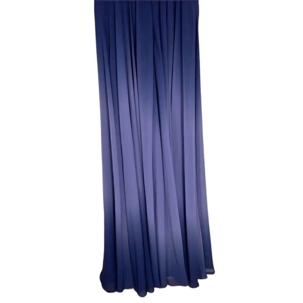 NWT Aqua‎ Blue Ombre Evening Gown Long Dress Size 2